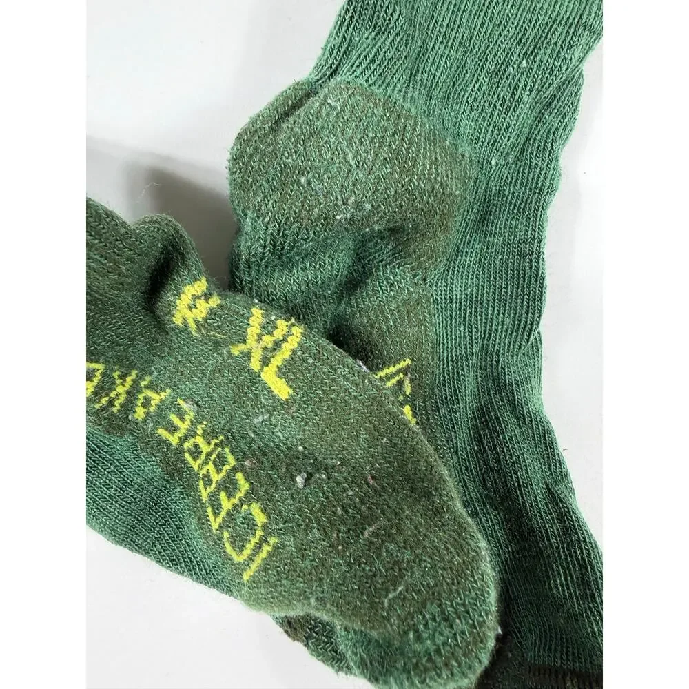 Icebreaker Kids Merino Wool Striped Crew Socks Green Size XL shoe 2-4
